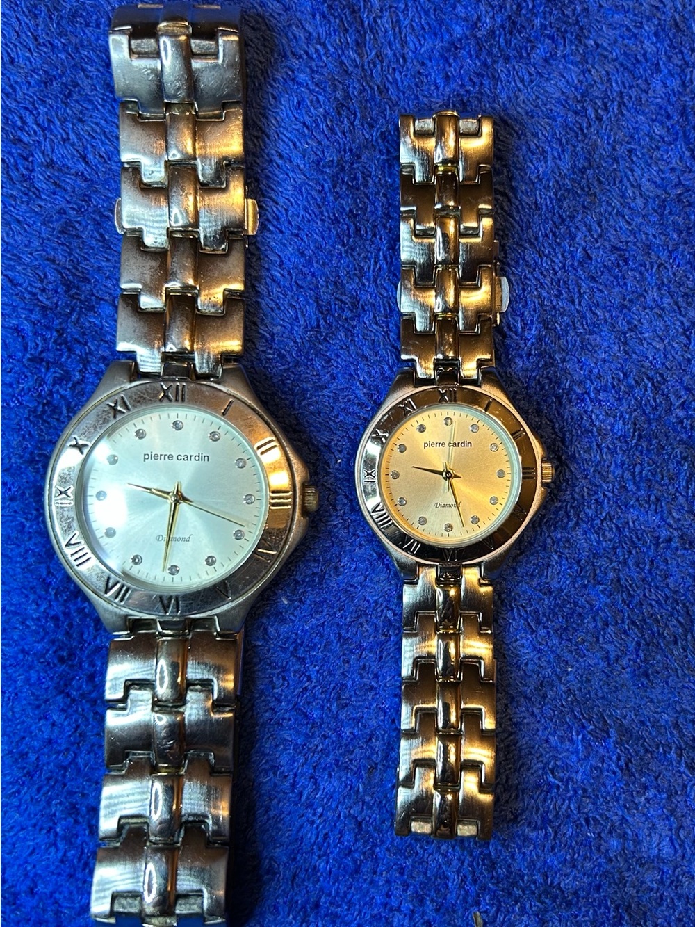 His and Hers Pierre Cardin diamond wristwatches waterproofing PCD4031TC/PCD2031T